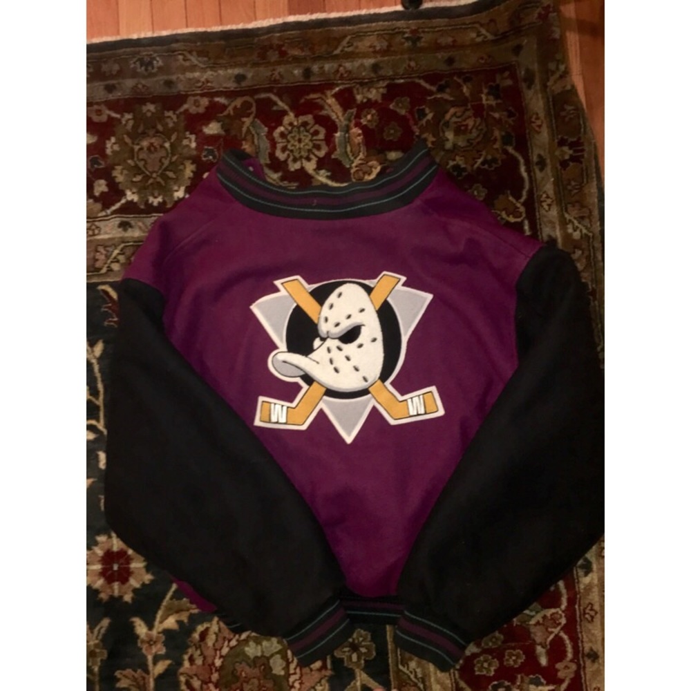 Vintage wool mighty ducks varsity jacket XXL